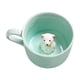 thumbnail image 1 of Taza de café 3D con diseño de animales de dibujos animados en el interior, de cerámica, pintada a mano, para leche y té. Perrito, 1 of 9