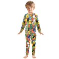 thumbnail image 6 of FORMRS Long Sleeve Top and Pants Pajama Set for Niños 2-Piece Sleepwear, Sizes 18M-8Y, Colorful Birds Pattern, 6 of 6