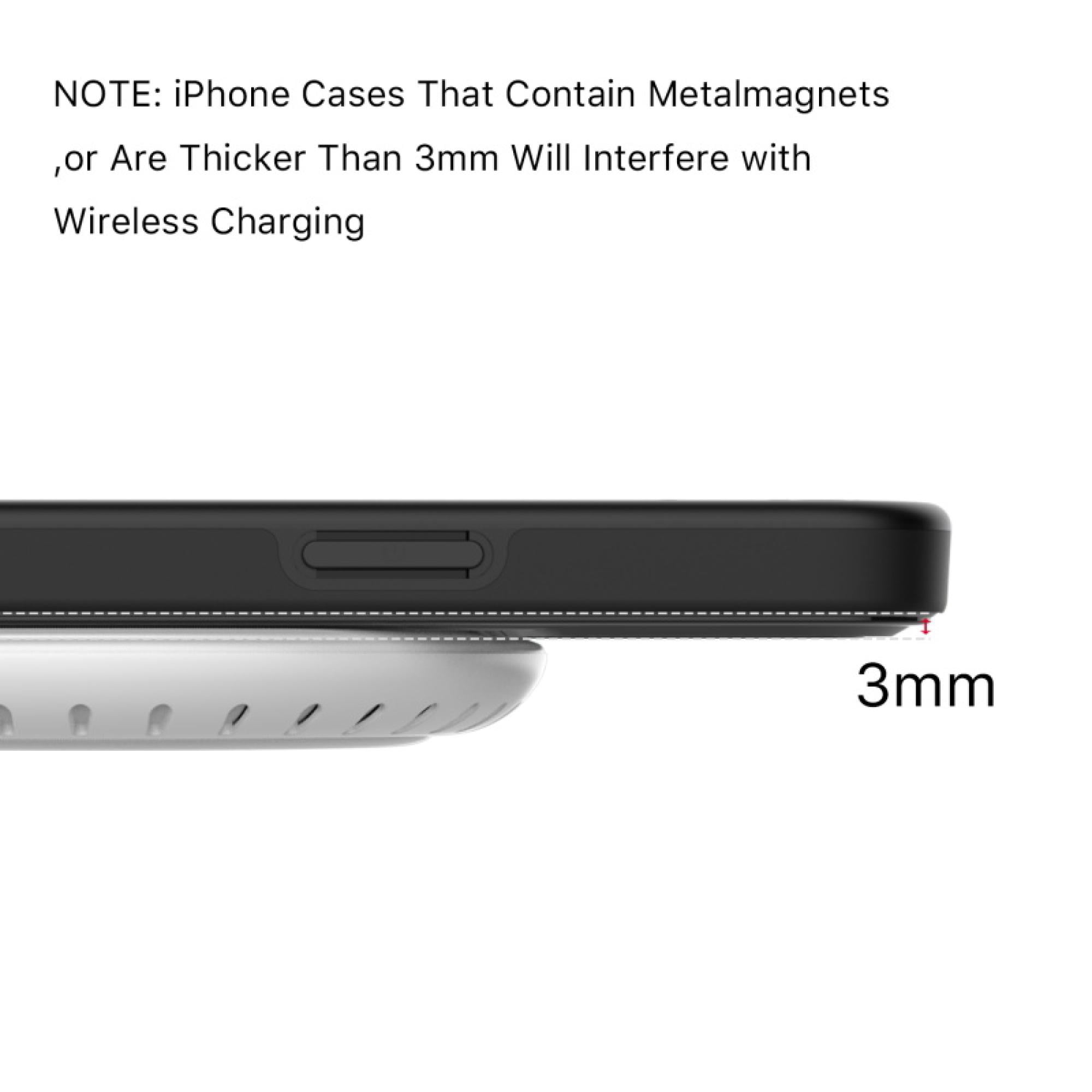 MyBat Pro 15W Wireless Charging Pad, Fast Charger for iPhone 16/15, Samsung Galaxy, Google Pixel & More (White)