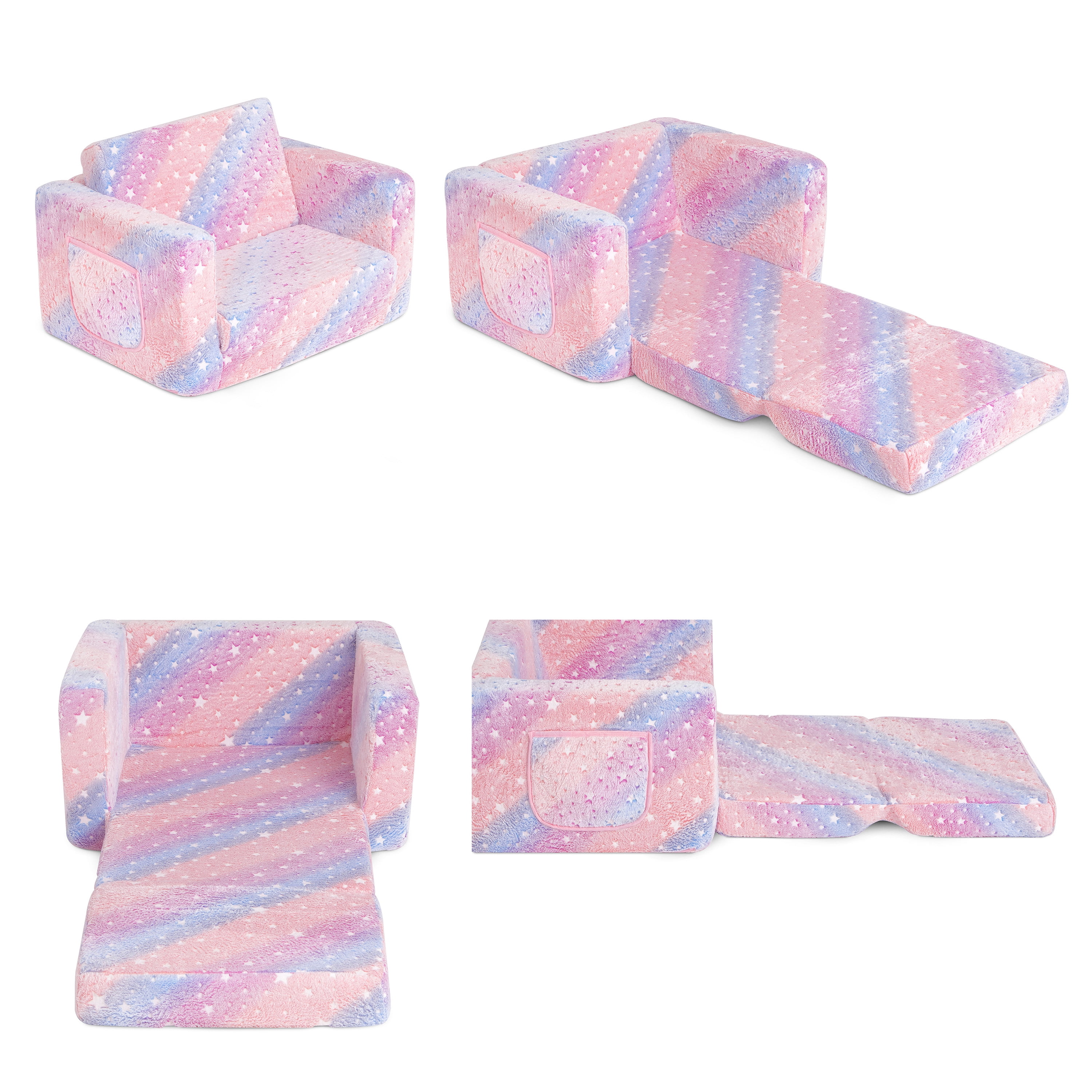 Dream On Me Nestle Kids Single Flip Out Sofa, Tie Dye