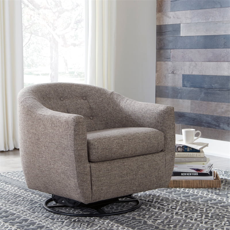 Ashley Tufted Polyester Glider Rocking Chair, Taupe