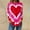 Pink, variant on QUNYINEY Long Sleeve T Shirts for Women Crew Neck Casual Pink Valentine's Day Tops Loose Pullover Love Heart Drop Shoulder T-Shirts Tops for Women