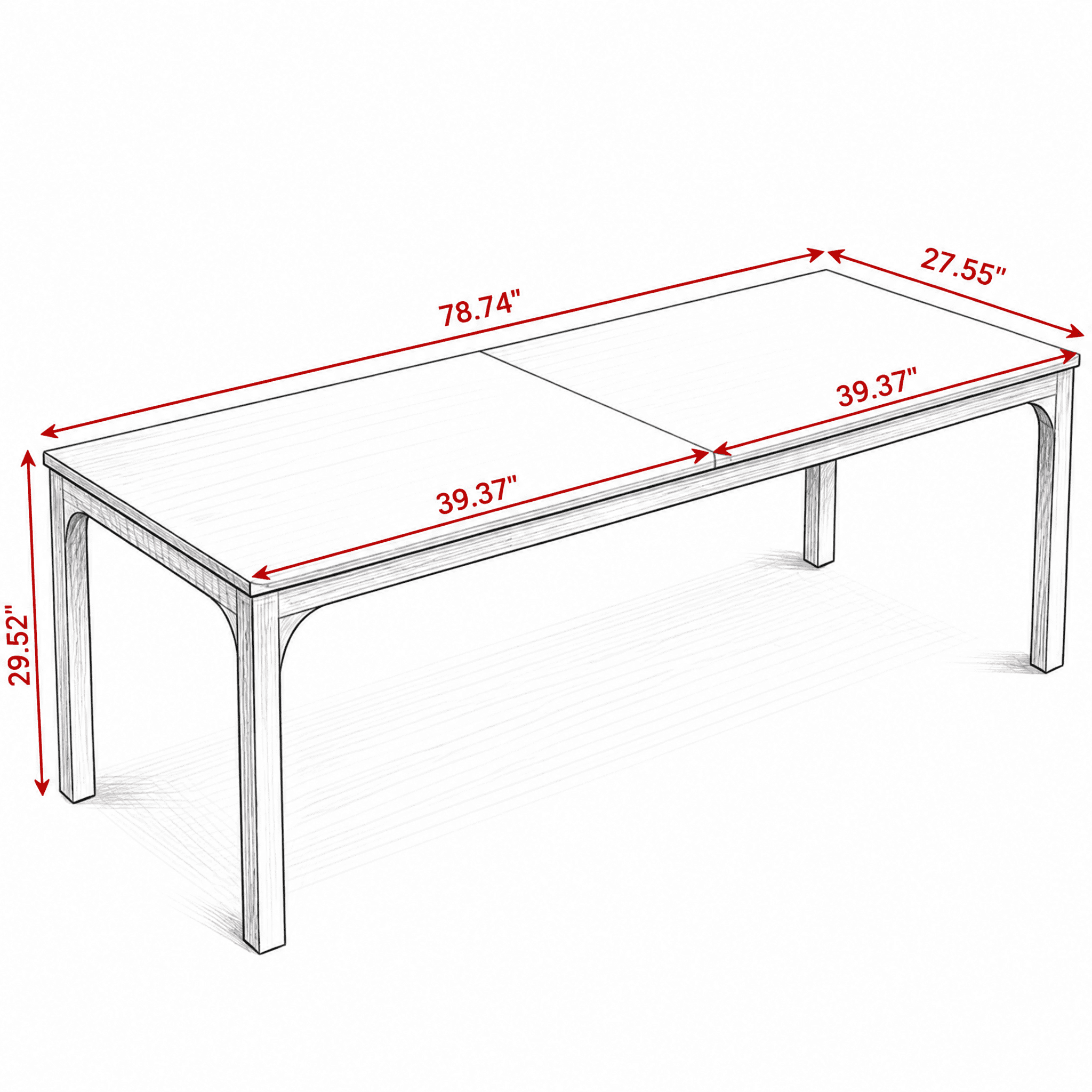 Rectangular Industrial Dining Table, Thick Particleboard Top & 1.97in Heavy Duty Metal Legs Seats 6-8, Multipurpose Dinner Conference Work Desk