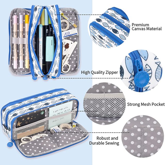 Large-capacity Multi-layer Pencil Bag Junior High School Students Multi-functional Stationery Storage Primary School Pencil Stationery Box