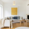thumbnail image 4 of Novogratz x Globe Artessa 1-Light Flush Mount Ceiling Light, Matte Brass, Cream Rattan Shade, 4 of 9