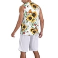 thumbnail image 5 of Gaeub Sunflowers Leaves And Birds Men's Mesh Basketball Jersey, Quick-Drying Sleeveless Top S-4XL, Loose Muscle Tank Top -Medium, 5 of 9