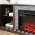 thumbnail image 6 of Sesslife Fireplace TV Stand for 70 Inch TV, TV Console Table with 23''Electric Fireplace, Modern Console Entertainment Center Television Table with Faux Stone Surround for Living Room Bedroom, Cherry, 6 of 12