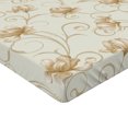 thumbnail image 4 of Ambesonne Vintage Fitted Sheet, Simple Modern Garden Floral, California King, Pale Khaki Pastel Brown, 4 of 5