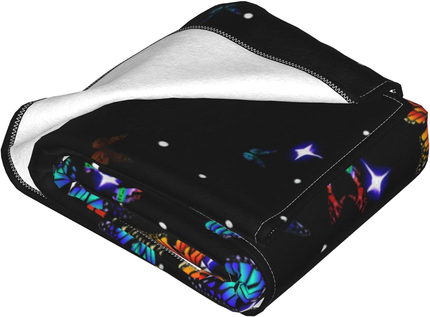 Cute Butterfly Blanket Gifts for Women Girls Beautiful Butterflies Black Flannel Throw Blankets Super Soft Cozy Couch Bed Living Room Travel Christmas Valentine''s Birthday Decor 40"x 50"