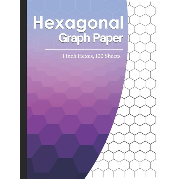 hexagonal graph paper 1 inch hexes 130 sheets hexagonal large grid 0
