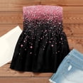 thumbnail image 5 of Women's Plus Size Tube Tops Strapless Blouse Pleated Sleeveless Stretchy Sleeveless Flare Hem Tube, 5 of 5