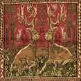 thumbnail image 1 of Ahgly Company Indoor Square Animal Brown Traditional Area Rugs, 3' Square, 1 of 4