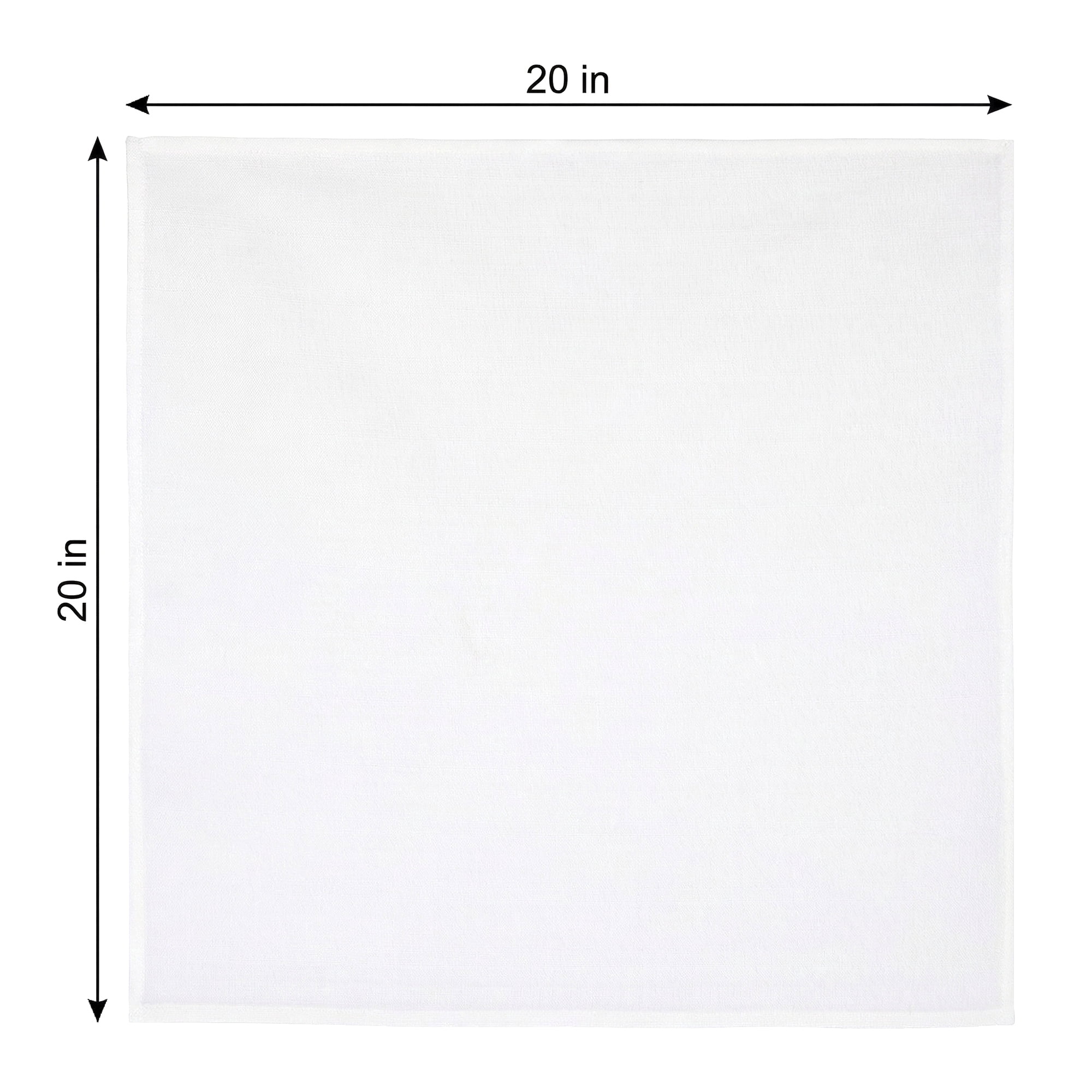 Unique Bargains 6Pcs Dinner Use Cotton Cloth Napkins White 20x20inch