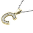 thumbnail image 3 of Dazzlingrock Collection 0.10 Carat (ctw) Round White Diamond Fancy Letter 'C' Initial Pendant 1/10 CT, 14K Yellow Gold, 3 of 6