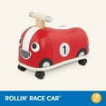 thumbnail image 6 of Battat Rollin' Race Car Ride-On Toy with Wooden Handle, Toddler and Preschool Toys, 6 of 8