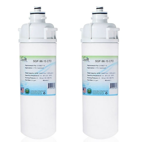 Swift Green Filters SGF-96-15 CTO Compatible Commercial Water Filter for EV9627-15, Made in USA (Pack of 2)