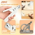thumbnail image 3 of 2-in-1 Dog Nail Grinder & Dog/Cat Nail Clippers Trimmers With 2 LED Lights,Rechargeable,Ultra-Quiet,Multiple Grinding Methods and Splash Guard for Small, Medium, and Large Dogs & Cats (White), 3 of 8