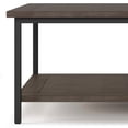 thumbnail image 5 of WyndenHall  Rhonda Solid Mango Wood and Metal Industrial Coffee Table - 34 W x 34 D x 18 H Walnut Brown Industrial, Casual Coffee Tables, 5 of 5
