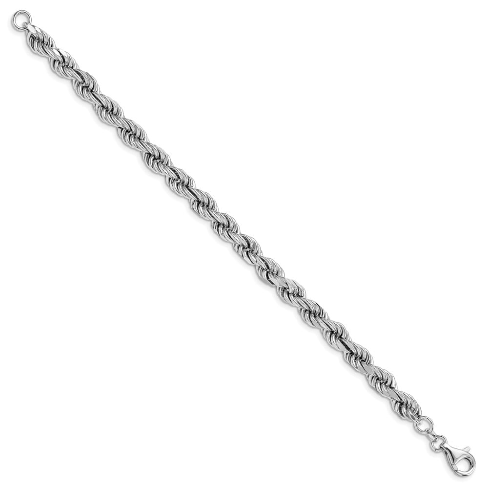 Details about   Sterling Silver 3mm Diamond Cut Rope Bracelet w/ Lobster Clasp 7" 9"