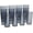 Gray, variant on Cafe Plastic Reusable Tumblers (Set of 16) 20-ounce Water Cups Coastal Colors | Restaurant Style Drinking Glasses Value Set, Stackable, BPA-free, Made in the USA | Top-rack Dishwasher Safe