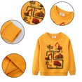thumbnail image 2 of Paokuoon Boys Toddler Sweatshirts Yellow Car Long Sleeve Sweaters Crewneck Tops Shirts 1-8 Y, 2 of 10