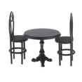 thumbnail image 3 of Juego de Asiento de Comedor Móvil en Miniatura 1:12 Estilo de Moda Patio de Juegos Metal Negro Sunnimix Dollhouse Miniatures, 3 of 8