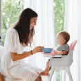 thumbnail image 3 of Ktaxon Baby High Chair, Convertible 3 in 1 High Chairs for Babies and Toddlers, Baby Highchair with 5-Point Safety Harness, Adjustable Height & Dining Tray, Pink, 3 of 11