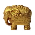 thumbnail image 3 of Estatua de elefante, decoración de buena suerte, figuras de escritorio, escultura de elefante de resina para Oro, 3 of 9