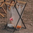 thumbnail image 3 of facefd Collapsible Trash Can Stand Support Garbage Bag Holder for Picnic Black, 3 of 8