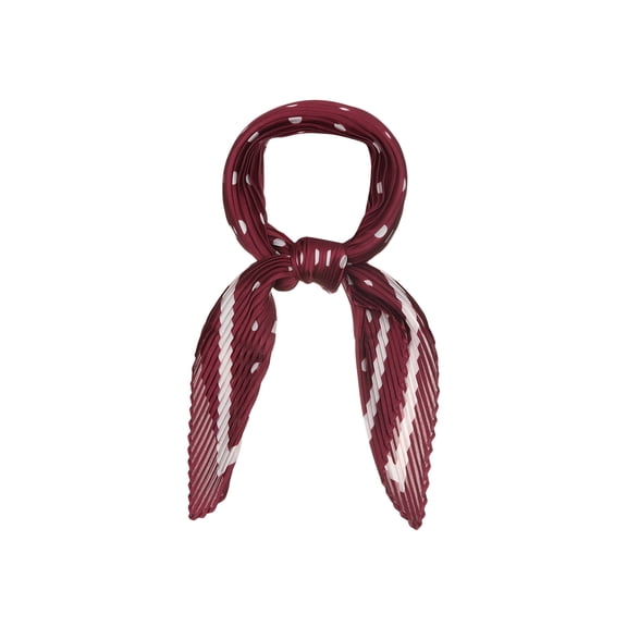 INSPIRE CHIC Women's Rhombus Handkerchief Polka Dots Bandana Hair Wrap Headband Wine Red