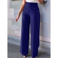 thumbnail image 2 of Women'S High Waisted Wide Leg Dress Pants for Business and Office Wear Blue XXL, 2 of 4