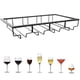 thumbnail image 4 of Estante para copas de vino, soporte para copas de vino de metal, estante para copas colgantes, estante para copas, con tornillos de montaje, 4 filas de gran capacidad, para bar cocina,, 4 of 5