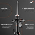 thumbnail image 3 of A-Premium Front Pair (2) Strut Assembly Compatible with Nissan Sentra 2013-2019 1.8L Driver and Passenger Side, 3 of 8