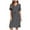 06-Dark Gray1283, variant on XIAONU Womens V Neck Nightgown Short Sleeve Loose Midi Dress Sleep Home Garment