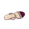 thumbnail image 4 of BLISSFUL STEP Sandales Mules à Talon Aiguille Haut à Bout Ouvert pour Femmes Bourgogne 6, 4 of 7
