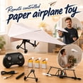 thumbnail image 2 of RC Paper Airplane Toy with 2 Batteries, Remote Control Flying Plane Glider, 2.4GHz DIY Rubber Aircraft Kit for Adults Teens Outdoor Garden Play, 2 of 6