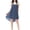 Navy, variant on Nightgowns for Women Solid Color Fashion Back Hollowed Out Backless Round Neck Chiffon Sling Short Sleepshirts