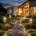 thumbnail image 2 of 10 Pack Solar Pathway Lights Outdoor, Waterproof LED Solar Garden Lights with Warm White Glow, Dusk to Dawn Automatic Landscape Lighting for Yard, Lawn, Walkway, 2 of 7