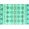thumbnail image 1 of Ahgly Company Indoor Rectangle Abstract Turquoise Blue Modern Area Rugs, 4' x 6', 1 of 4