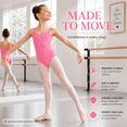 thumbnail image 4 of Girls Camisole Ballet Leotard, Adjustable Straps, Full Front Lining, Soft Cotton Dancewear for Ballet & Gymnastics, 4 of 7