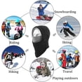 thumbnail image 4 of NOGIS Ski Mask Windproof Ski Hoodie Adjustable Winter Face Covering Neck Gaiter Warmer for Man Woman Cold Weather Gear-Black&Gray, 4 of 7