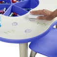 thumbnail image 6 of ECR4Kids Flower Resin Dry-Erase Adjustable Activity Table with Removable Storage Bin, Blue, 6 of 8