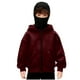 thumbnail image 2 of Chaqueta deportiva de invierno de color liso para niños, de manga larga, con capucha, informal, con cremallera y bolsillos, de poliéster, 2 of 5