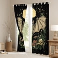 thumbnail image 3 of Manfei Spooky Halloween Bats Blackout Curtains Set of 2 (52x84 Each),Rustic Flower Floral Window Curtains,Galaxy Starry Sky Curtains and Drapes For Boys Kids,Microfiber Bedroom Decor, 3 of 6