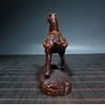 thumbnail image 6 of Hand Carved Wooden Figurine Handcarved Artisan Galloping Horse Lotus Pattern Success Prosperity Fortune Glory Deco Piano Modern, 6 of 6