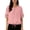 01 Pink, variant on Fewfanhot Womens Tops Split V Neck Button Ruffle Sleeve Casual Summer Lightweight Blouses