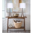 thumbnail image 4 of Grandview Gallery 29.5" Matte Golden Bronze Metal Table Lamp Set with Tapered Curve Design and Off-White Linen Drum Shades - Modern Lighting Perfect for Nightstands and End Tables (Set of 2), 4 of 5