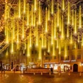 thumbnail image 4 of 32/24/16/8 Tubes Meteor Shower LED String Lights Holiday Lighting Garden Rain Drop Falling Wedding Party Christmas Decorations, 4 of 5