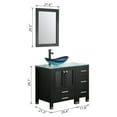 36inch Bathroom Vanity with Sink Combo Modern Black