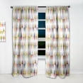 thumbnail image 2 of DESIGN ART Designart 'Diamond Retro VII' Mid-CenturyCurtain Single Panel 52 in. wide x 90 in. high - 1 Panel 90 Inches, 2 of 5